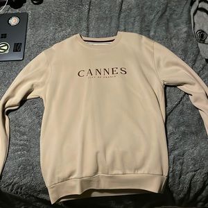 Denim and flower crew neck “CANNES” medium men’s